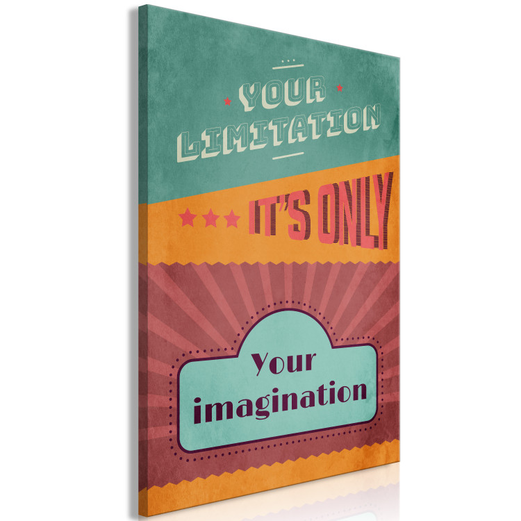 Canvas Print Your Limitation It's Only Your Imagination (1 Part) Vertical 129159 additionalImage 2