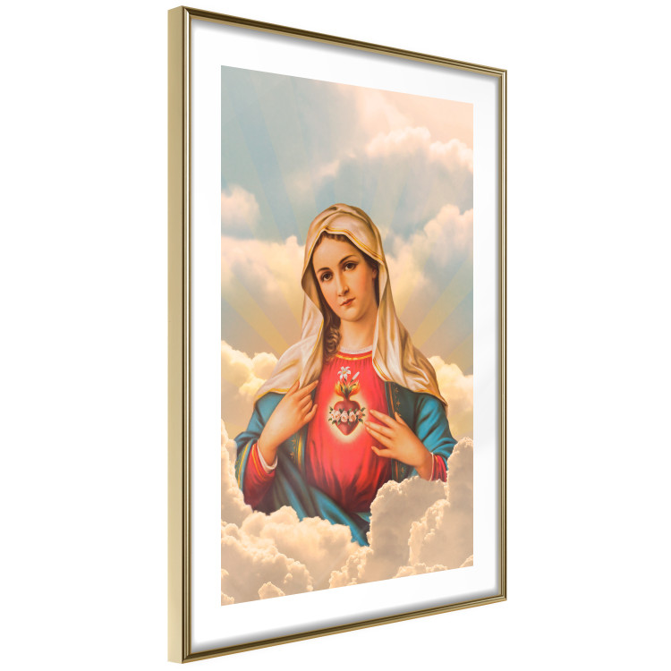 Poster Mary - sacred composition with the figure of a holy woman against a cloud backdrop 129359 additionalImage 7