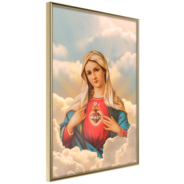 Poster Mary - sacred composition with the figure of a holy woman against a cloud backdrop 129359 additionalImage 12