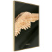 Wall Poster Lightness of Being - wing with golden feathers on a black background 130459 additionalThumb 9