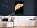 Wall Poster Lightness of Being - wing with golden feathers on a black background 130459 additionalThumb 10