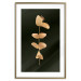 Wall Poster Eternal Plant - golden plant with leaves on a solid black background 130759 additionalThumb 14