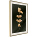 Wall Poster Eternal Plant - golden plant with leaves on a solid black background 130759 additionalThumb 6