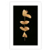 Wall Poster Eternal Plant - golden plant with leaves on a solid black background 130759 additionalThumb 25