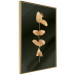 Wall Poster Eternal Plant - golden plant with leaves on a solid black background 130759 additionalThumb 12