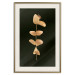 Wall Poster Eternal Plant - golden plant with leaves on a solid black background 130759 additionalThumb 20