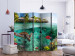 Room Divider Screen Beneath the Surface of Water II (5-piece) - turtles and fish against the backdrop of the sea 132559 additionalThumb 2