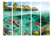 Room Divider Screen Beneath the Surface of Water II (5-piece) - turtles and fish against the backdrop of the sea 132559 additionalThumb 3