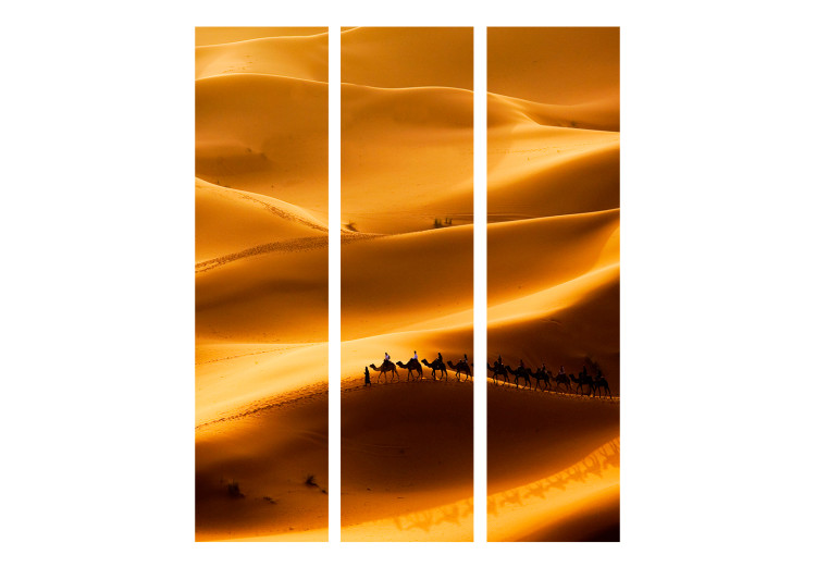 Room Divider Camel Caravan (3-piece) - desert landscape among sand dunes 132959 additionalImage 3