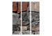 Folding Screen Dark Stones (3-piece) - composition with gray stone texture 133459 additionalThumb 3