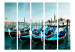 Room Separator Gondolas on the Grand Canal, Venice II - blue boats on the water 133859 additionalThumb 3