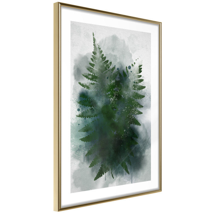 Poster Painted Fern - abstract plant composition of green ferns 134459 additionalImage 9