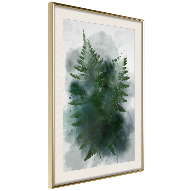 Poster Painted Fern - abstract plant composition of green ferns 134459 additionalImage 3