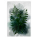 Poster Painted Fern - abstract plant composition of green ferns 134459