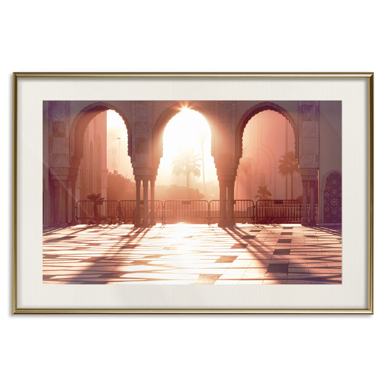 Wall Poster Morning Sun - architecture against the backdrop of the setting sun in Morocco 134759 additionalImage 27