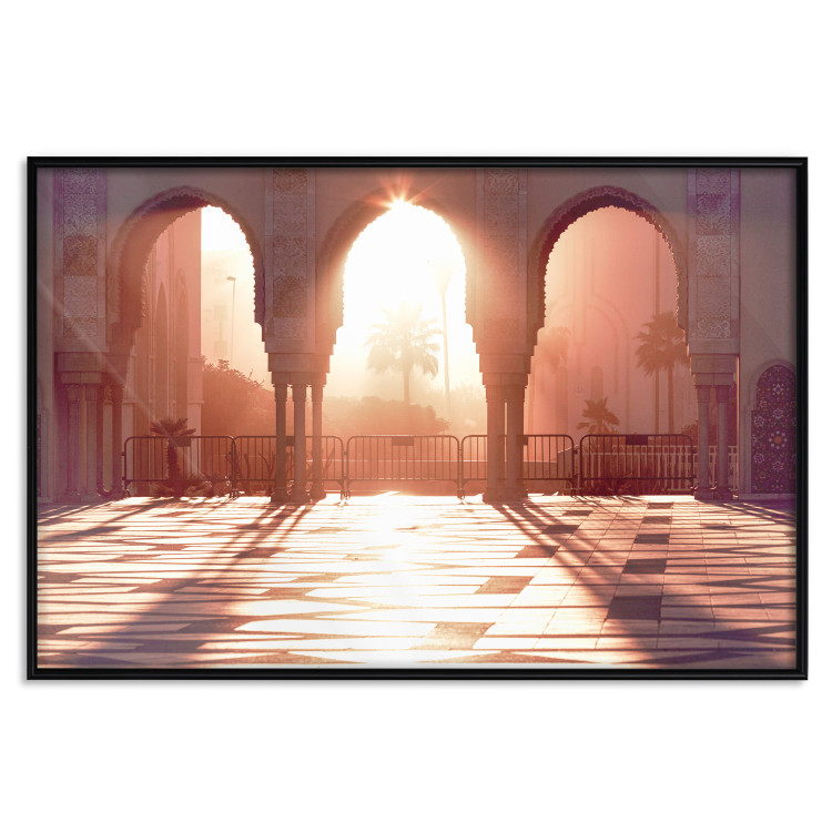 Wall Poster Morning Sun - architecture against the backdrop of the setting sun in Morocco 134759 additionalImage 14