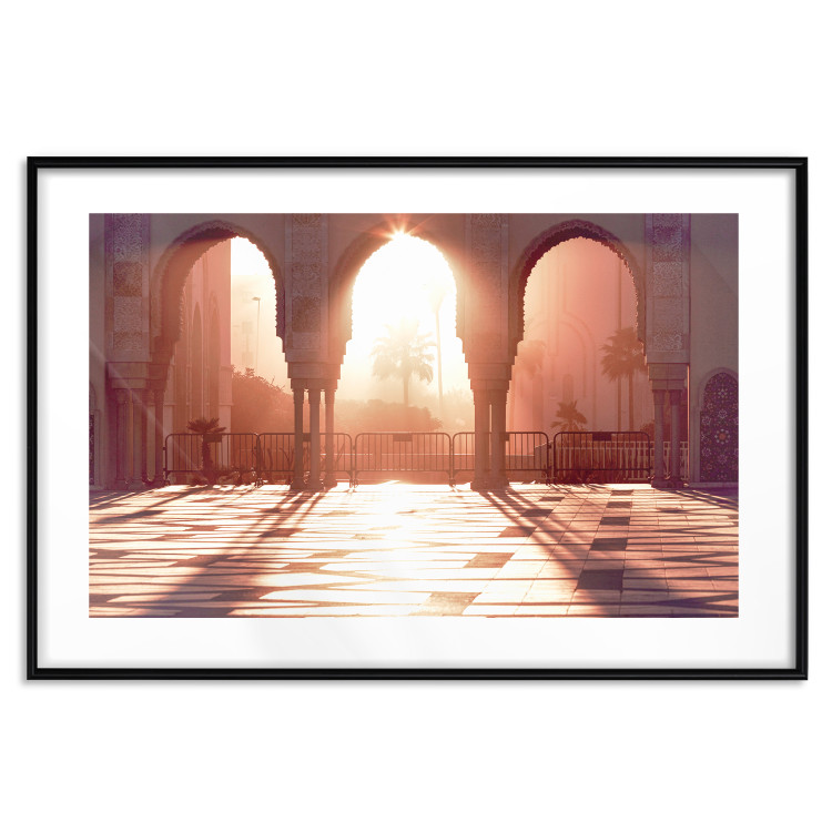 Wall Poster Morning Sun - architecture against the backdrop of the setting sun in Morocco 134759 additionalImage 19