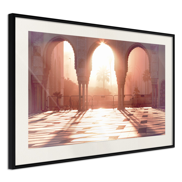 Wall Poster Morning Sun - architecture against the backdrop of the setting sun in Morocco 134759 additionalImage 2