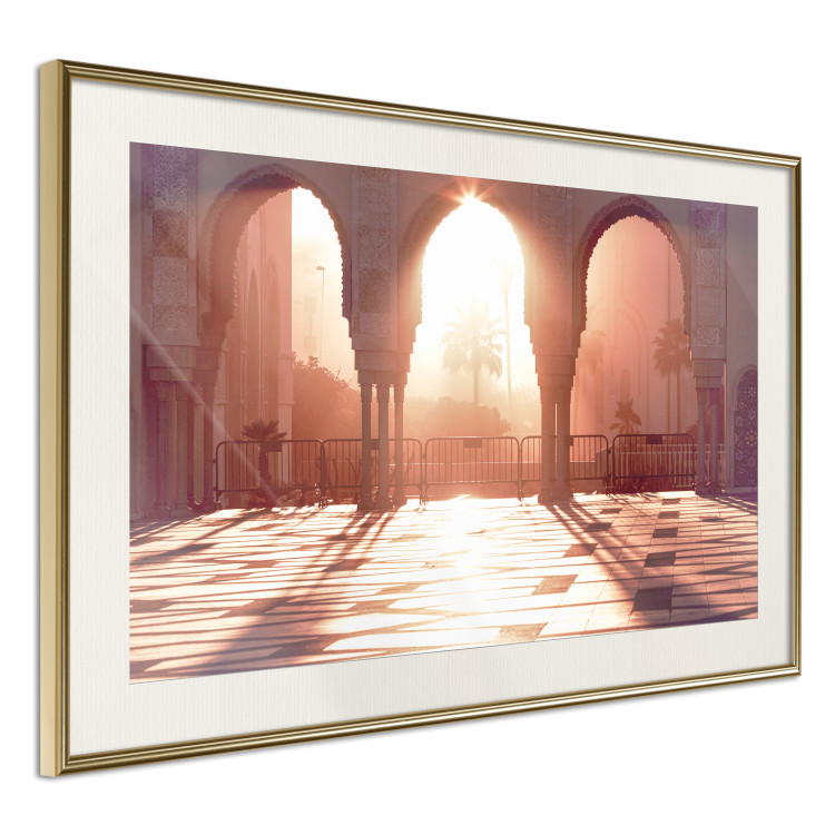 Wall Poster Morning Sun - architecture against the backdrop of the setting sun in Morocco 134759 additionalImage 3