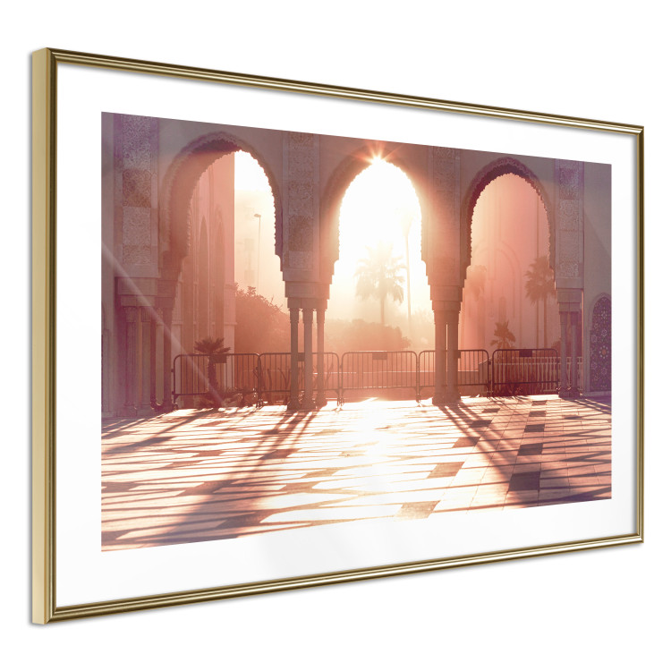 Wall Poster Morning Sun - architecture against the backdrop of the setting sun in Morocco 134759 additionalImage 9