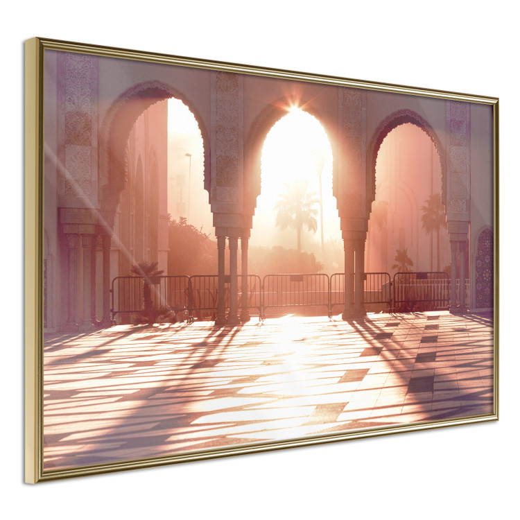 Wall Poster Morning Sun - architecture against the backdrop of the setting sun in Morocco 134759 additionalImage 14