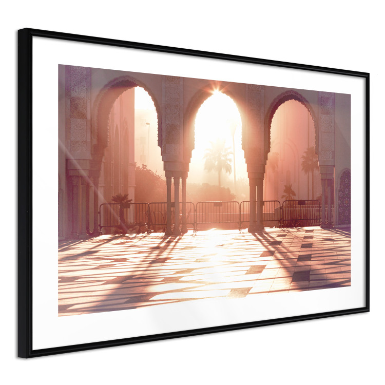 Wall Poster Morning Sun - architecture against the backdrop of the setting sun in Morocco 134759 additionalImage 8