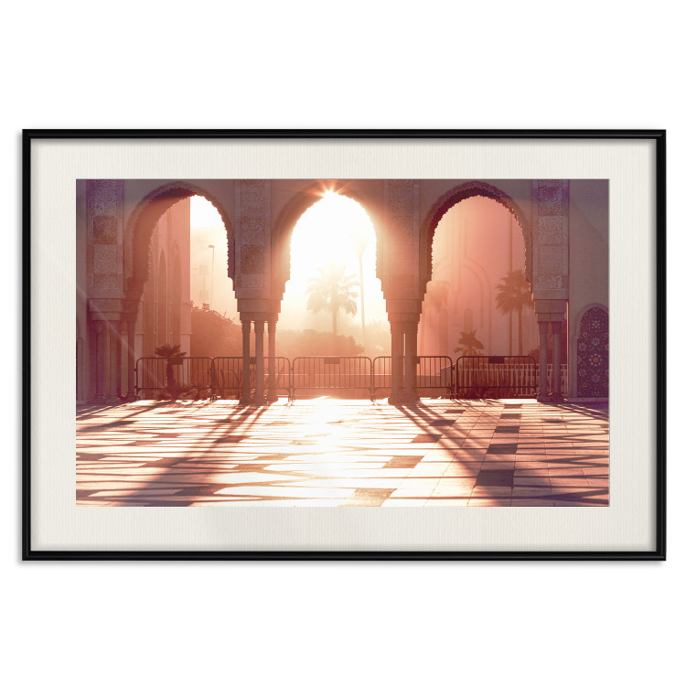 Wall Poster Morning Sun - architecture against the backdrop of the setting sun in Morocco 134759 additionalImage 26
