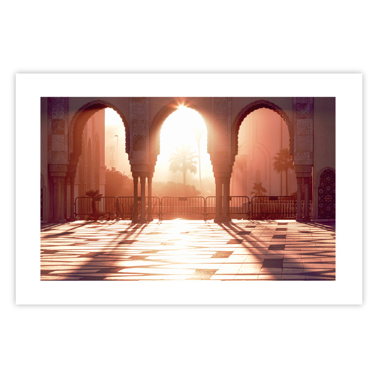 Wall Poster Morning Sun - architecture against the backdrop of the setting sun in Morocco 134759 additionalImage 18