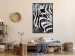 Poster Striped Nature - black and white striped zebra in an abstract motif 135359 additionalThumb 15