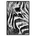 Poster Striped Nature - black and white striped zebra in an abstract motif 135359 additionalThumb 6