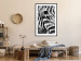 Poster Striped Nature - black and white striped zebra in an abstract motif 135359 additionalThumb 14