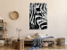 Poster Striped Nature - black and white striped zebra in an abstract motif 135359 additionalThumb 18