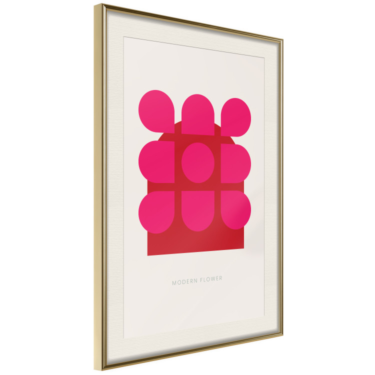 Poster Contemporary Flower - English texts and abstract red figure 135659 additionalImage 2