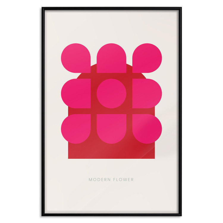 Poster Contemporary Flower - English texts and abstract red figure 135659 additionalImage 7
