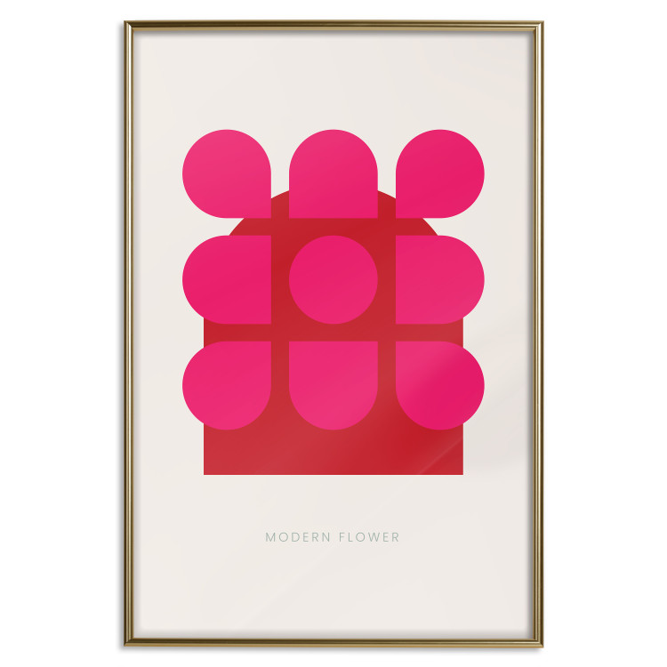 Poster Contemporary Flower - English texts and abstract red figure 135659 additionalImage 8