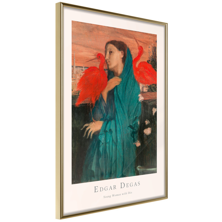 Wall Poster Young Woman with Ibises - text and portrait of a woman covered in fabric 137859 additionalImage 2