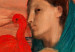 Wall Poster Young Woman with Ibises - text and portrait of a woman covered in fabric 137859 additionalThumb 4