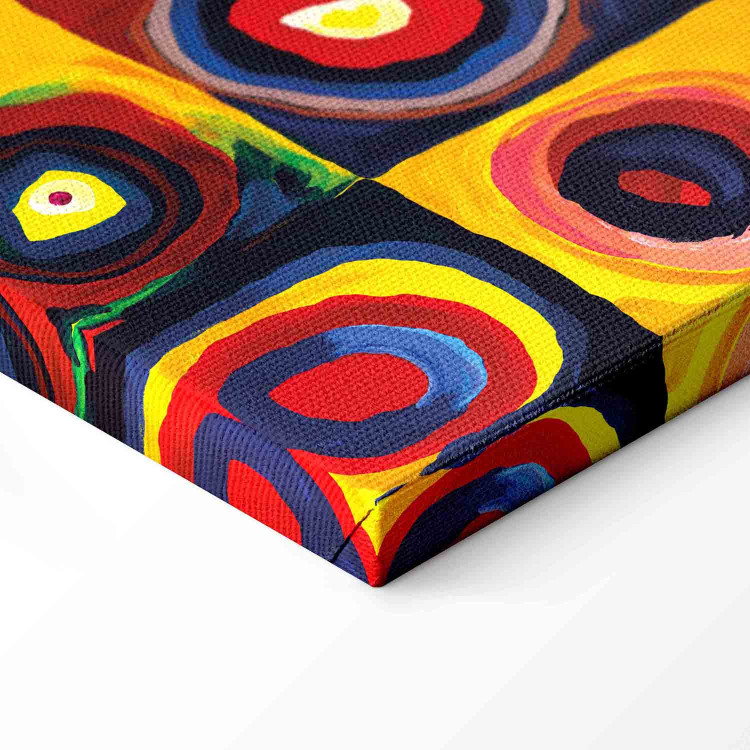 Canvas Print Inspired by Kandinsky (1-piece) Narrow - abstraction in colorful circles 143459 additionalImage 6