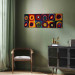 Canvas Print Inspired by Kandinsky (1-piece) Narrow - abstraction in colorful circles 143459 additionalThumb 3
