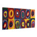 Canvas Print Inspired by Kandinsky (1-piece) Narrow - abstraction in colorful circles 143459 additionalThumb 2