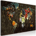 Canvas Print Flavors of the World (1-piece) Wide - world map and colorful abstraction 143559 additionalThumb 2