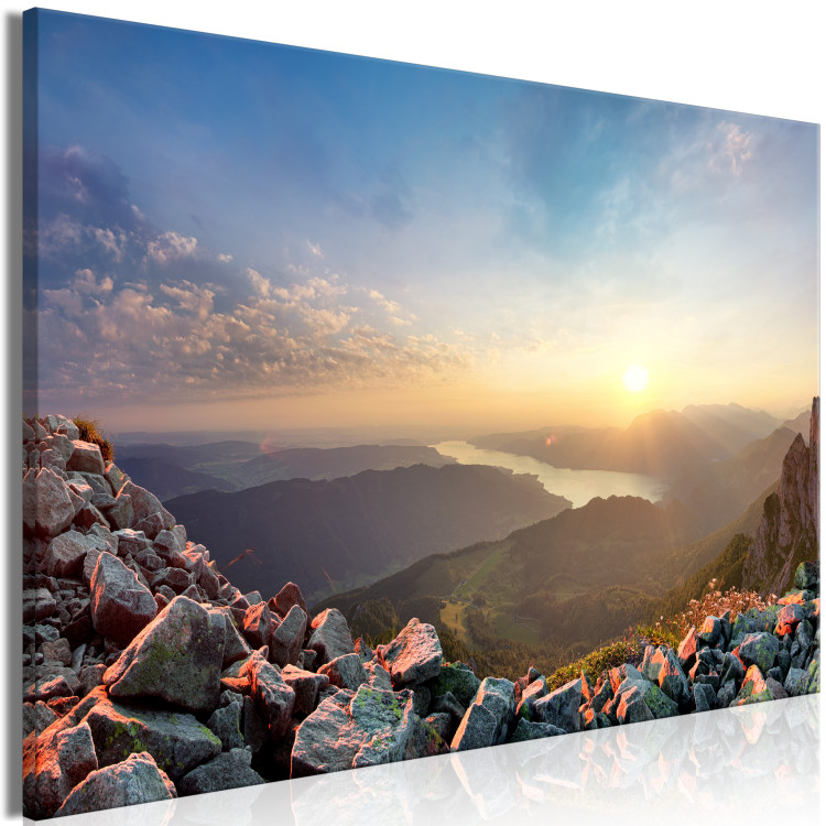 Canvas Art Print Forgotten Land (1-piece) - landscape overlooking mountains and sky 144659 additionalImage 2