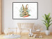 Poster Hare With Carrot - A Painted Rabbit With Vegetables on a Speckled Background 145759 additionalThumb 11