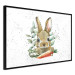 Poster Hare With Carrot - A Painted Rabbit With Vegetables on a Speckled Background 145759 additionalThumb 2