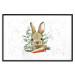 Poster Hare With Carrot - A Painted Rabbit With Vegetables on a Speckled Background 145759 additionalThumb 26