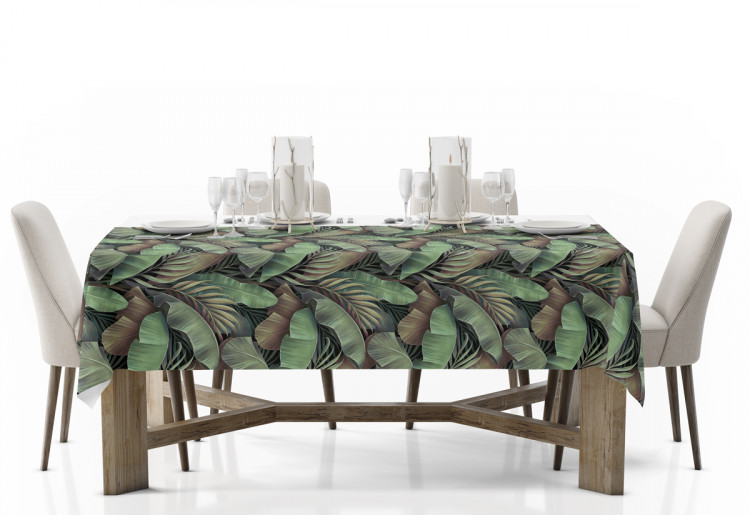 Tablecloth The face of leaves - a green-brown composition inspired by nature 147159 additionalImage 4