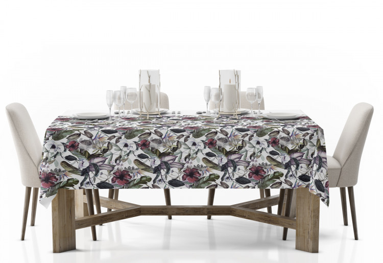 Tablecloth Oriental plants - branches, leaves and flowers in watercolour style 147259 additionalImage 2