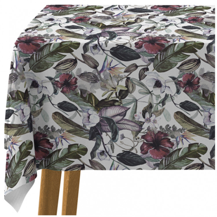 Tablecloth Oriental plants - branches, leaves and flowers in watercolour style 147259