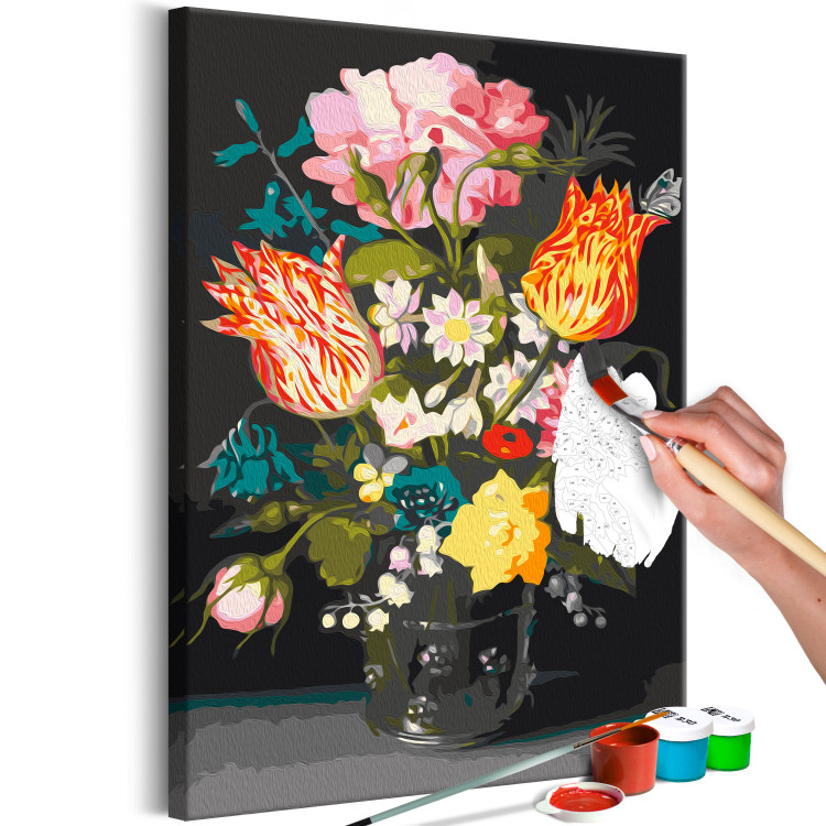 Paint by Number Kit Colorful Flowers - Bouquet of Tulips, Peonies and Lily of the Valley in a Vase 147659 additionalImage 6