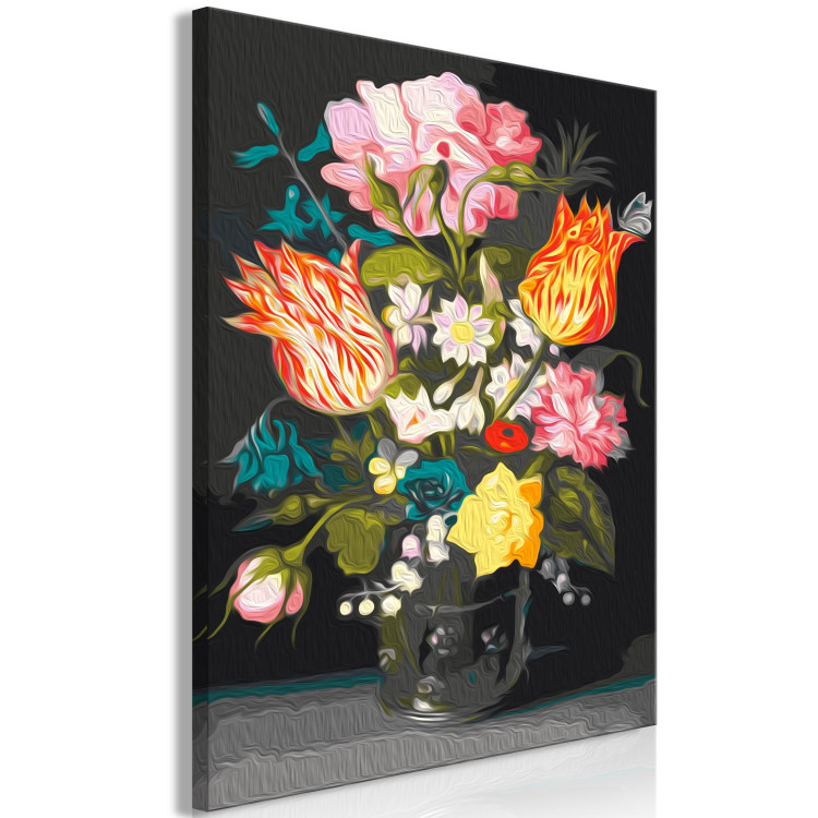 Paint by Number Kit Colorful Flowers - Bouquet of Tulips, Peonies and Lily of the Valley in a Vase 147659 additionalImage 5